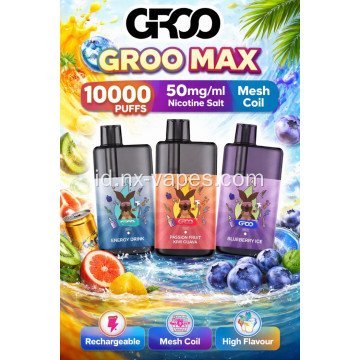 Groo max 10k puff Australia Vape sekali pakai